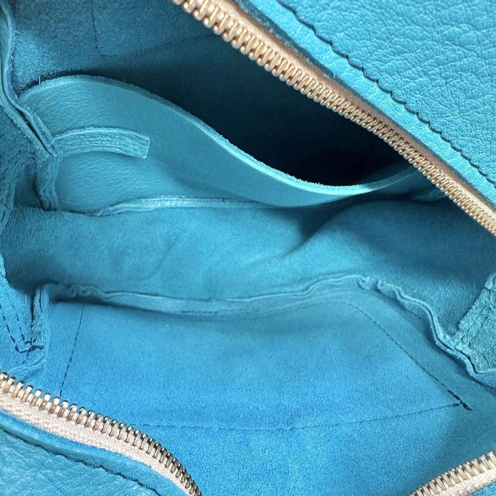Portland Leather Goods Mini Snap Backpack Seafoam Teal Blue Classic Design - Picture 8 of 12